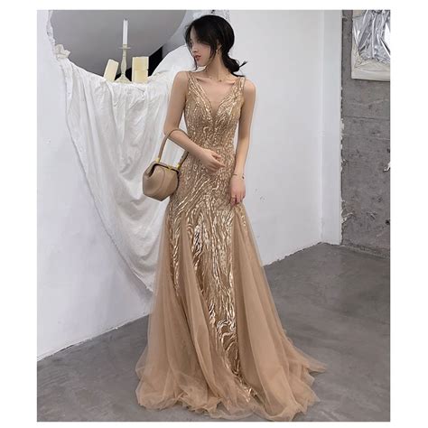 Pre Order Nude Diamond Mermaid Wedding Prom Evening Dress Gown RBP1100