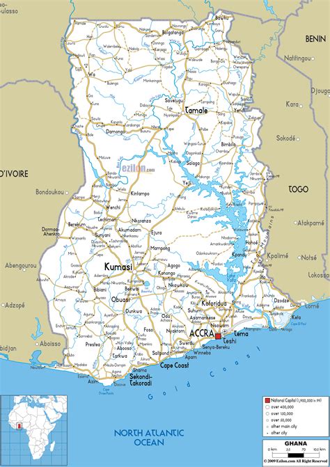 Ghana Map Detailed My Maps
