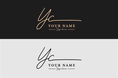 Yc Initial Letter Signature Luxury Logo Graphic By Graphicfirozkabir