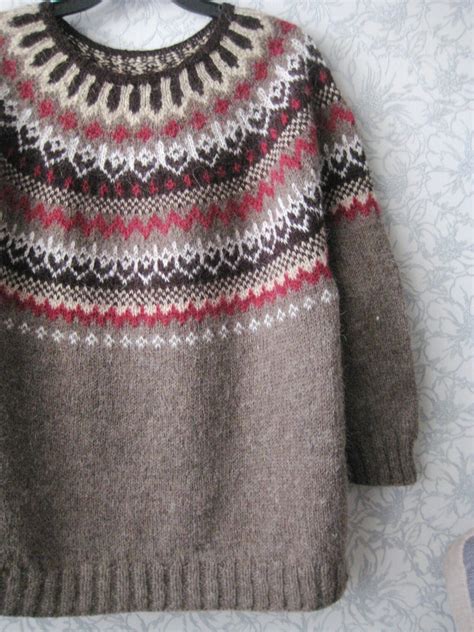 Icelandic Sweater Wool Sweater Organic Traditional Pattern Etsy