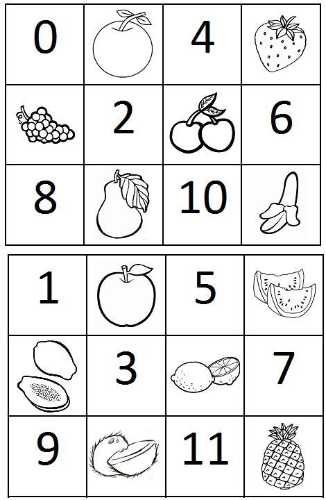 Cartelas De Bingo Com Os Números Até 10 Para A Educação Infantil
