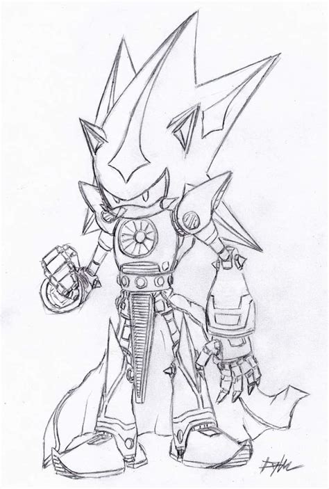 Metal Sonic Characters Coloring Pages Coloring Pages