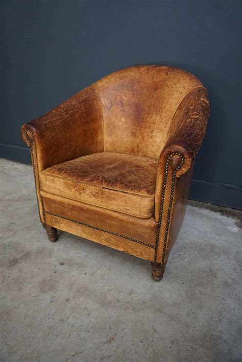 Check spelling or type a new query. Dutch Vintage Cognac-Colored Leather Club Chair For Sale ...