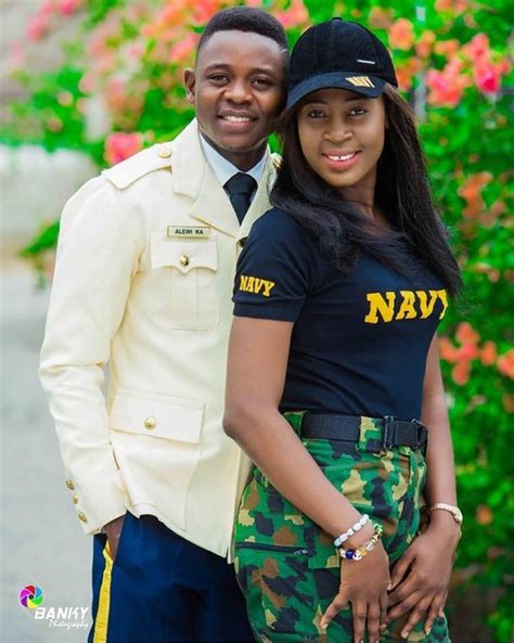 pre wedding photos of a female soldier and her man who is a navy officer romance nigeria