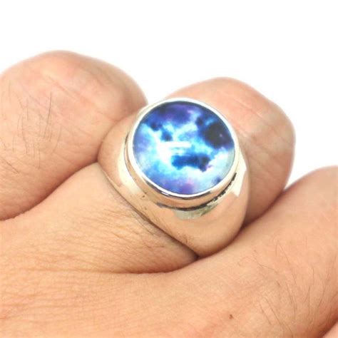 Silver Galaxy Ring Galaxy Jewelry Nebula Ring Space Etsy Galaxy