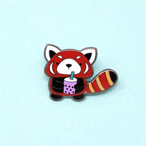 Red Panda Enamel Pin Hard Enamel Pin Cute Animal Pin Brooch Etsy