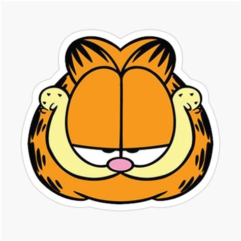 Popping Cat Garfield Sticker By Makrov Red Bubble Stickers Cute