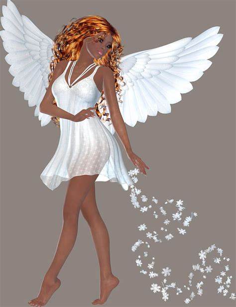 Beautiful African American Angel Girl By Marcella Black Women Art