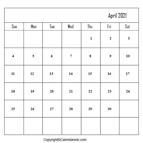 Free April 2021 Printable Calendars Editable And Blank