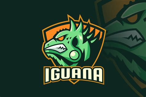 Iguana Mascot On The Shield Sport Logo Graphic By Rexcanor · Creative