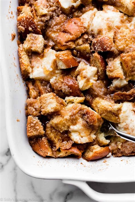 Baked Cream Cheese French Toast Casserole Sallys Baking Addiction