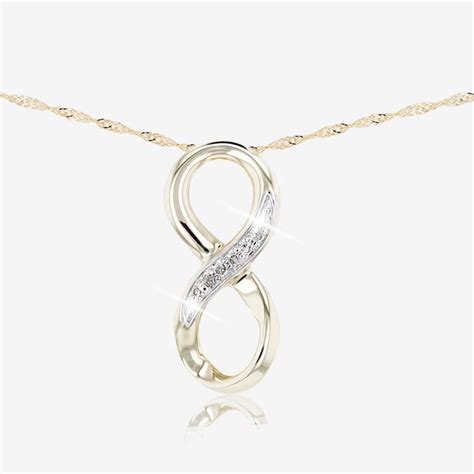 9ct Gold Diamond Infinity Necklace Warren James