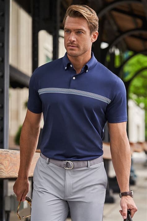 Gray Performance Polo Classy Outfits Men Well Dressed Men Polo