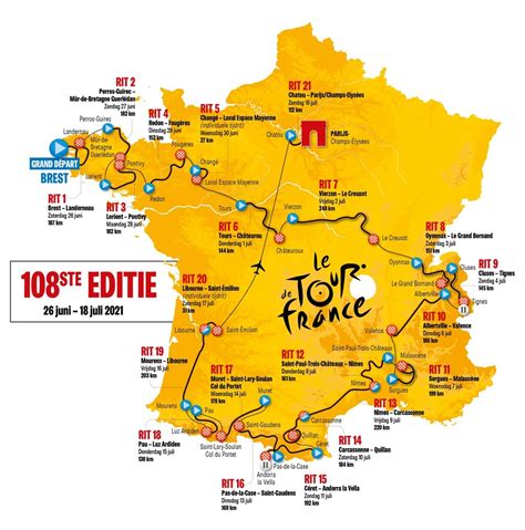 Stages Tour De France Route Map Tour De France Route Discover The Map Of The Stages