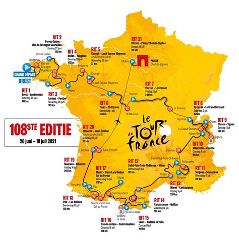 Chaque année, depuis 1903, les meilleurs coureurs de la planète s'affrontent pendant trois semaines sur les routes de france. The Tour de France 2021 route is well known: b