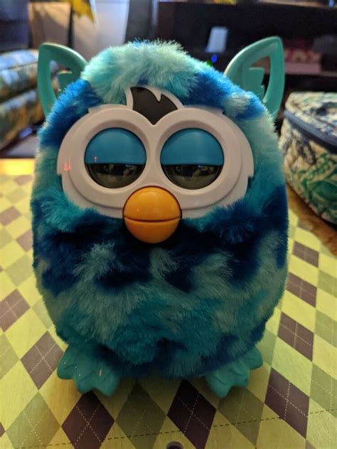 Hasbro Furby Boom Blue Waves 2012 Toy Teal Ears A4338 Led Interactive