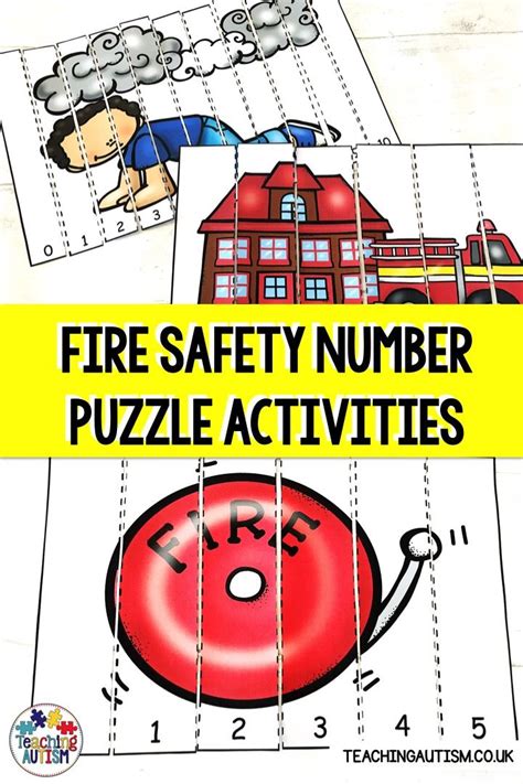 Fire Safety Math Activities Number Puzzles Fire Safety Preschool