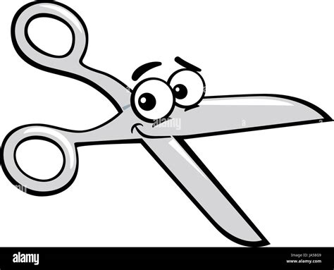 Cartoon Illustration Funny Scissors Hi Res Stock Photography And Images