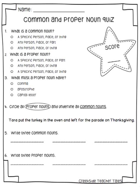 Common And Proper Nouns Worksheets For Grade 2 Thekidsworksheet