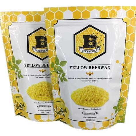 Beesworks Yellow Beeswax Pellets 2lb Pack Of 2 1lb Packages