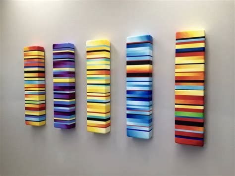 Recent Commission Horizons Set Of Five Color Bars Sculpture By Greg