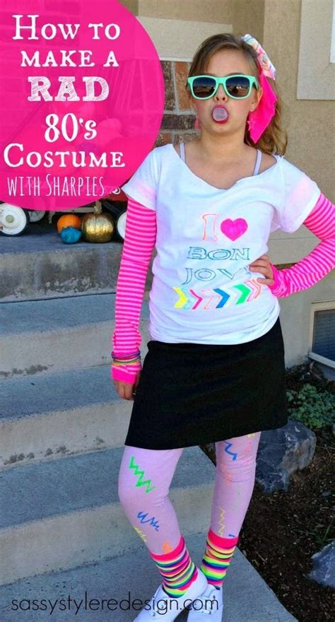 How To Make An 80s Halloween Costume With Sharpies 80s Theme Party