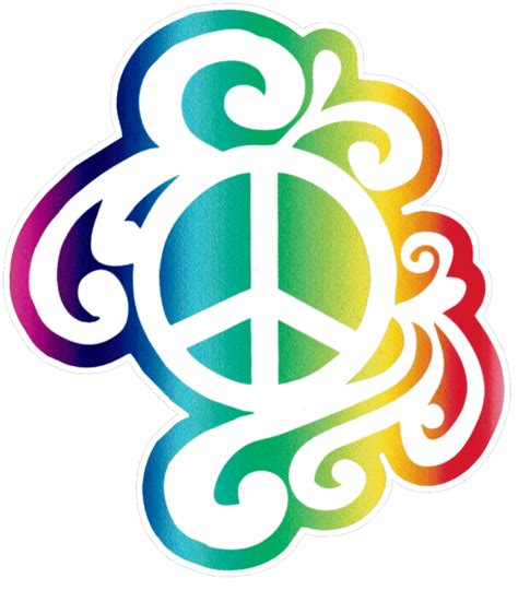 Rainbow Peace Sign Small Bumper Sticker Decal Peace Resource Project