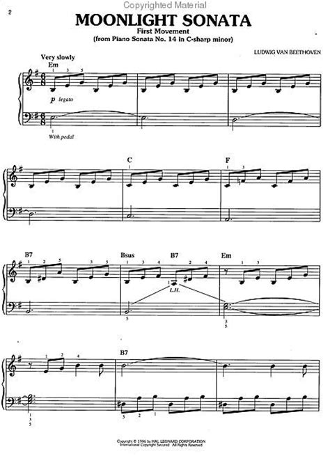 Sync your beginner piano sheet music to our free ios, android, or desktop apps for easy organization, markup, transposition, and. Moonlight Sonata Beginners Piano Sheet | Moonlight Sonata - 1st Movement - Easy Piano | music in ...