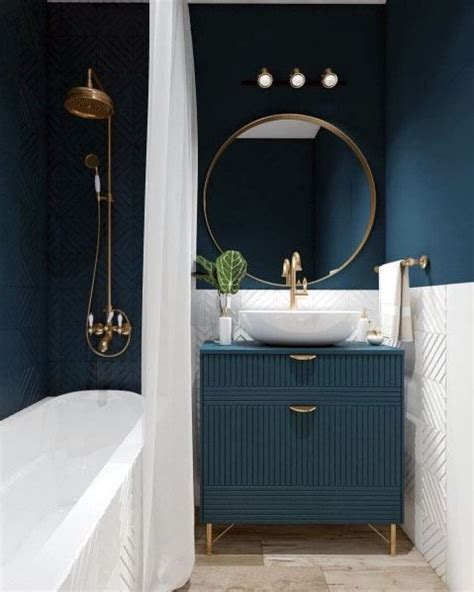 Top 50 Best Blue Bathroom Ideas Navy Themed Interior Designs Bad