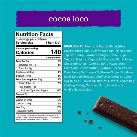 Enjoy Life Cocoa Loco Chewy Bars Nut Free Soy Free Dairy Free Non