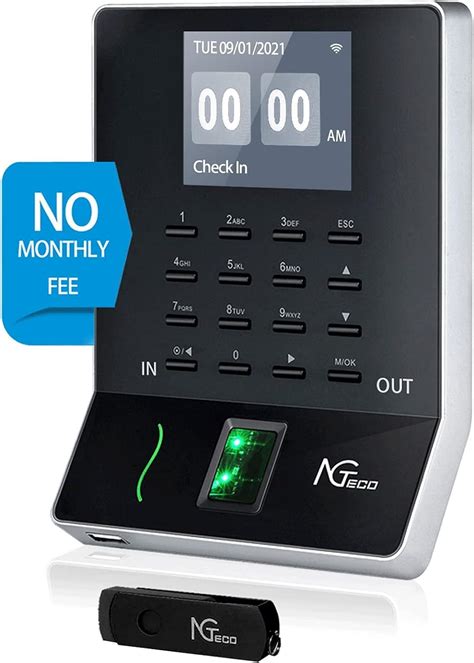 Buy Ngteco Fingerprint Time Clock W2 Biometric Employee Time