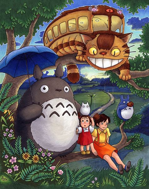 Totoro Art Print 11x14 My Neighbor Totoro Illustration De Etsy Totoro Art Totoro Drawing