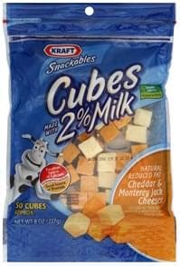 We shred the competition not only on cheesy taste but also on nutritionals. Kroger Mild Cheddar Jack Cheese Cubes - 8 oz, Nutrition ...