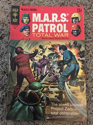 Mars Patrol Total War May 1969 Gold Key Comics Marine Attack Rescue