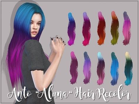 The Sims Resource Anto Aluna Hair Recolor By Gossipgirl S4 Sims 4