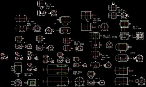 Three Phase Motors Dwg Block For Autocad Designs Cad