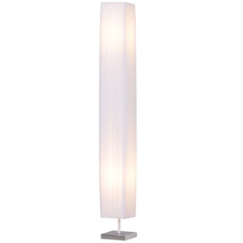 Homcom Modern Free Standing Rectangle Floor Lamp With Linen Shade Beige Outdooretc Com