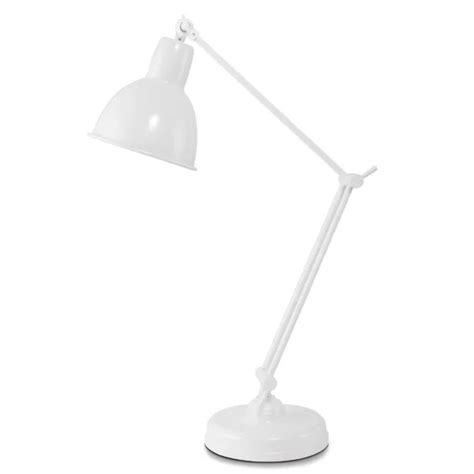 A White Desk Lamp On A White Background