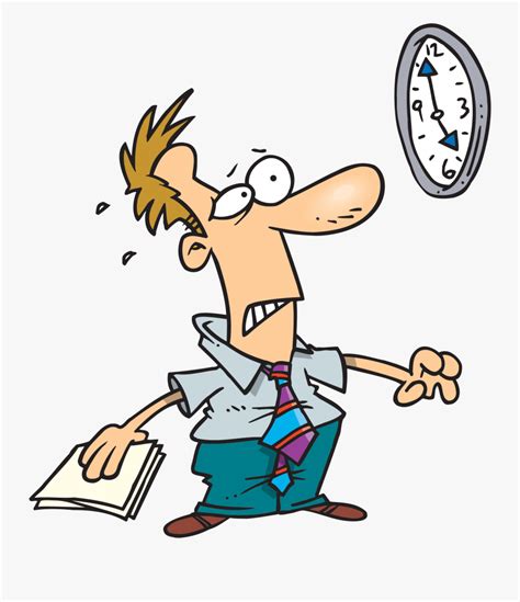 Late Watching The Clock Cartoon Free Transparent Clipart Clipartkey