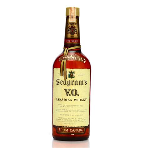 Seagrams Vo 1973 Canadian Whisky Quart Whisky Auctioneer