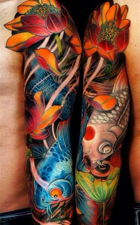 Koi Fish Sleeve Tattoos Full Sleeve Tattoos Japanese Tattoo