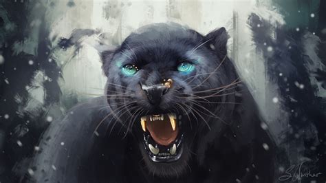 2560x1440 Black Panther Roar Artwork 1440p Resolution Hd 4k Wallpapers