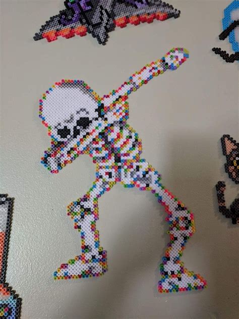 Dabbing Skeleton Perler Pattern Perler Bead Patterns Perler Beads My