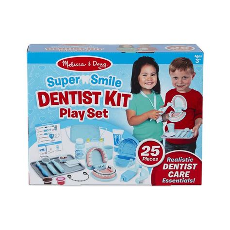 Melissa Doug Super Smile Dentist Kit With Pretend Play Set Of Teeth And Dental Accessories 25