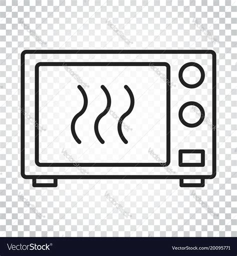 Microwave Flat Icon Oven Symbol Logo Royalty Free Vector