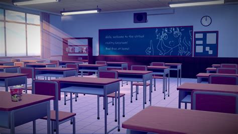 Anime Classroom 3d Model By Fangzhangmnm 3f49271 Sketchfab