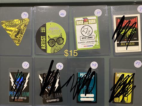 fs massive backstage pass collection — pearl jam community