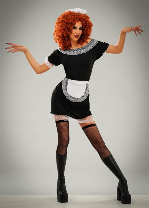 Womens Rocky Horror Magenta Style French Maid Costume EF 2126 RH