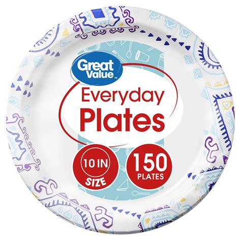 Great Value Everyday Paper Plates 10 150 Count
