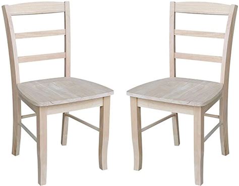 International Concepts Set Of Two Madrid Chairs Unfinished Dining